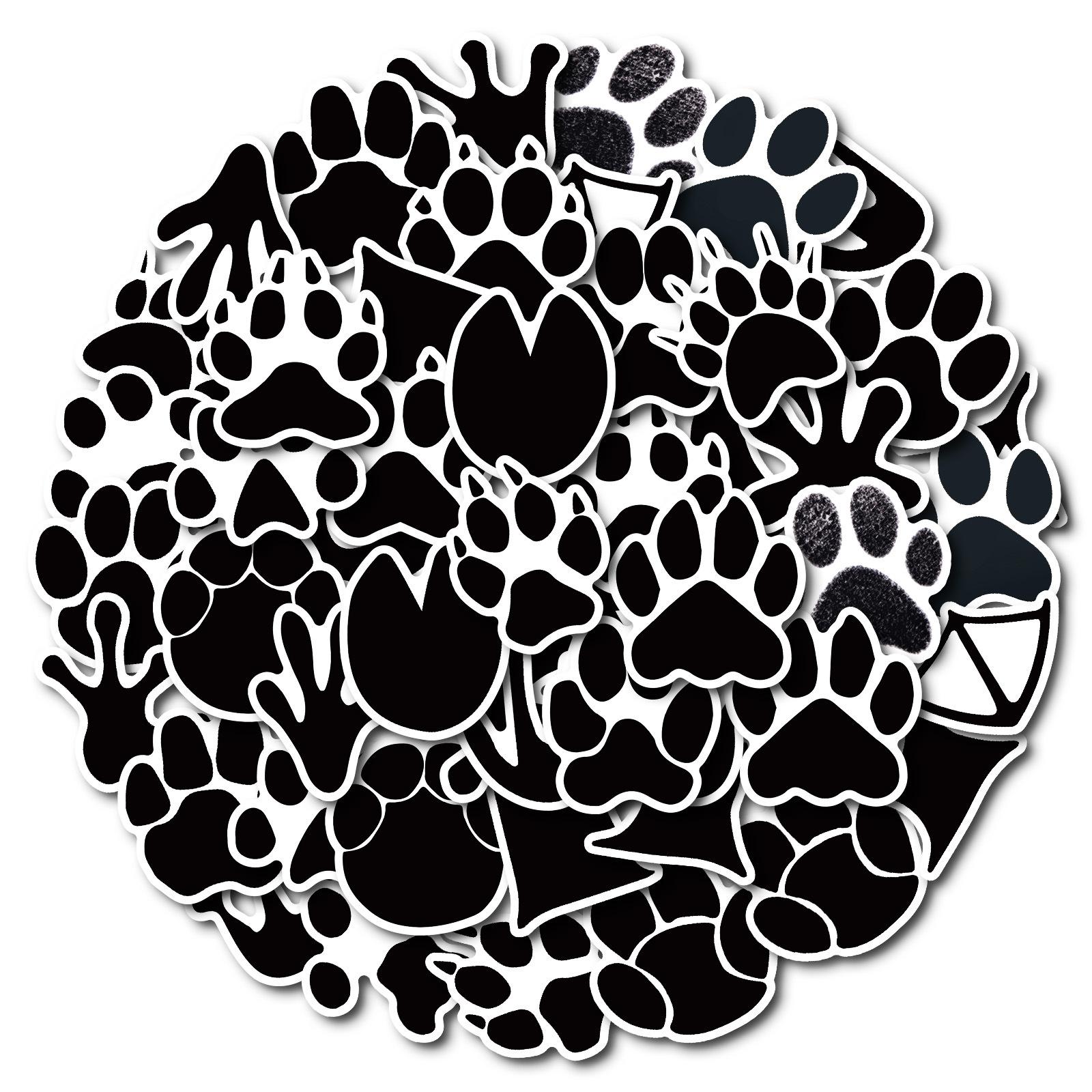 

Новые 50 наклеек с граффити лап животных, водонепроницаемые декоративные наклейки для ноутбука, электромобиля, самоката