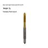 5-Piece Titanium Spiral Point Taper Tap Set, High-Speed Steel Tapping Drill Bits