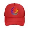 Rainbow Ethnic Animal Spiral Emblem Mesh Baseball Cap Polyester Forward Observations Hat Adjustable Golf Hat Summer