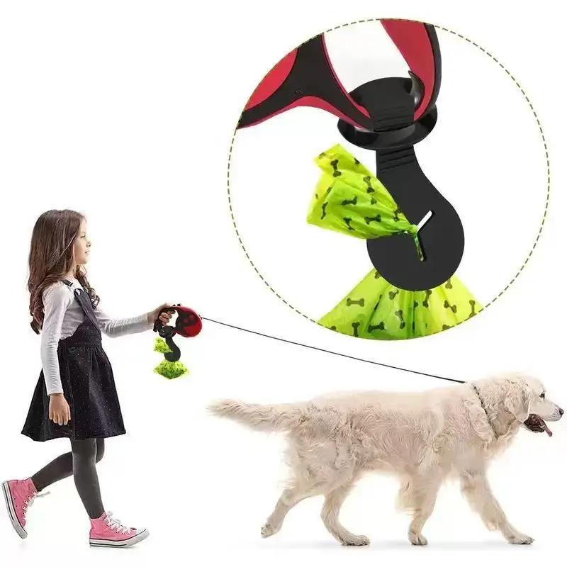 Silicone Dog Poop Bag Holder Leash Attachment Portable Pet Waste Bag Hanger Clip For Dog Walking Lead Outdoor Puppy Walking Acce