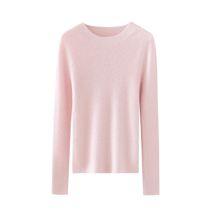 Women's Striped 100% Cashmere Round Neck Sweater - Autumn/Winter Collection