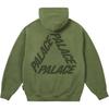 Palace Holiday Sweatshirts Unisex Green Hooded Non Detachable Moderate P29CS117