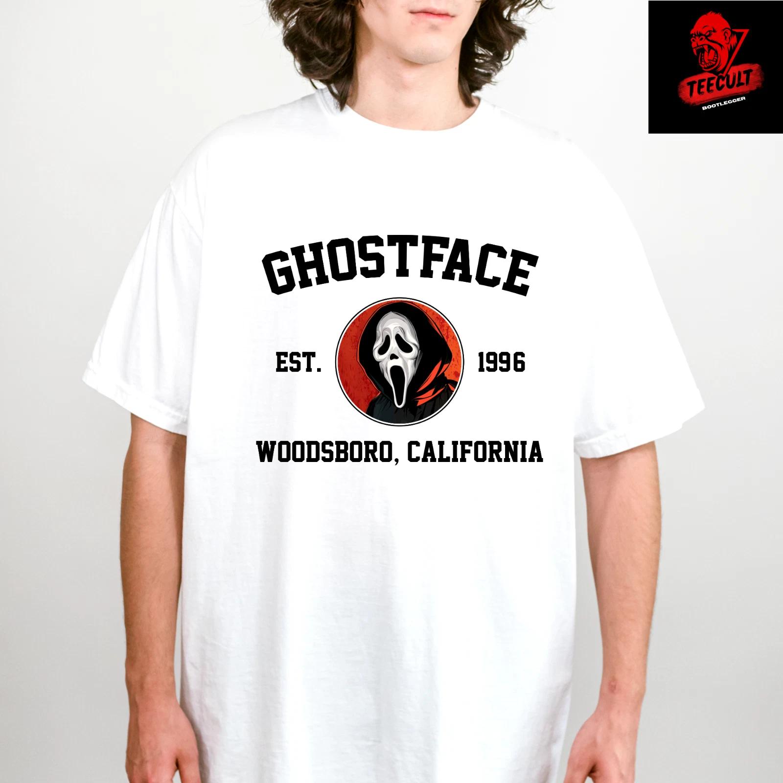 Men s and Women s T-shirts Ghostface Scream Horror Movie Baseball Tee | Unisex Cotton XXXL