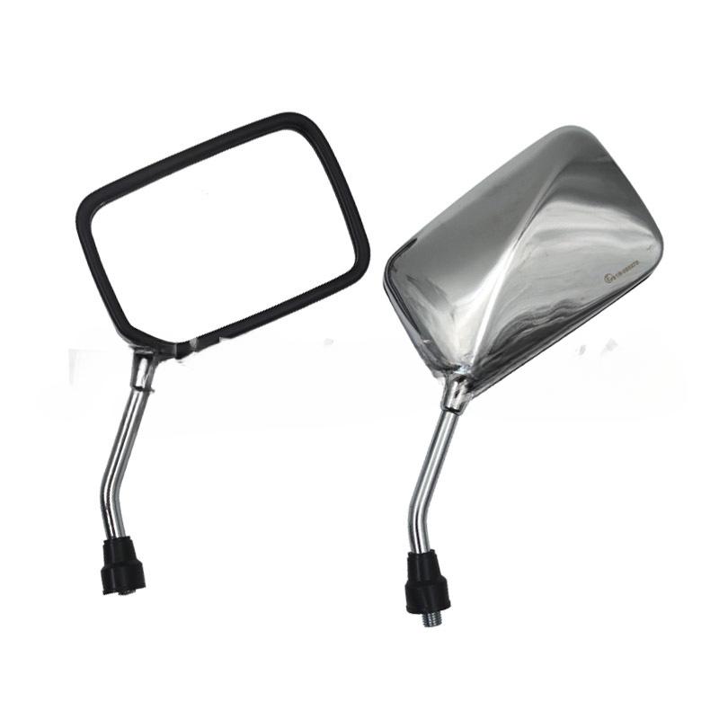 CM125 Motorcycle Large Metal Reflective Surface 10MM Universal Rearview Mirror With Wide Field Of View