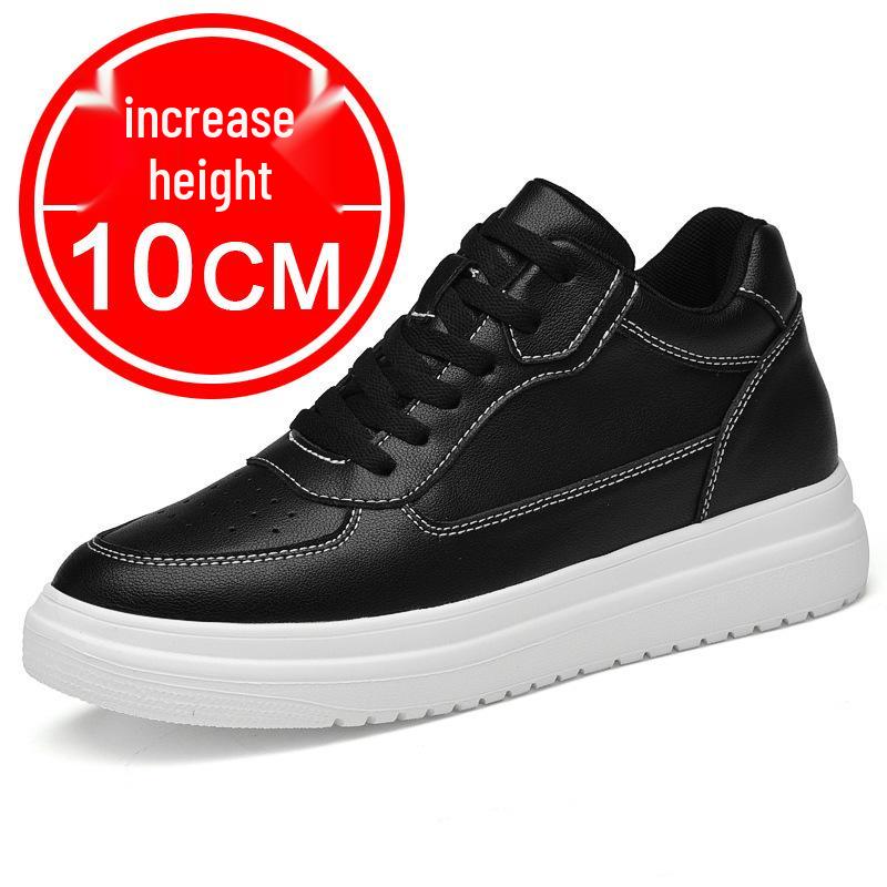 2024 Men's 10CM Height Increasing White Casual Skate Sports Shoes