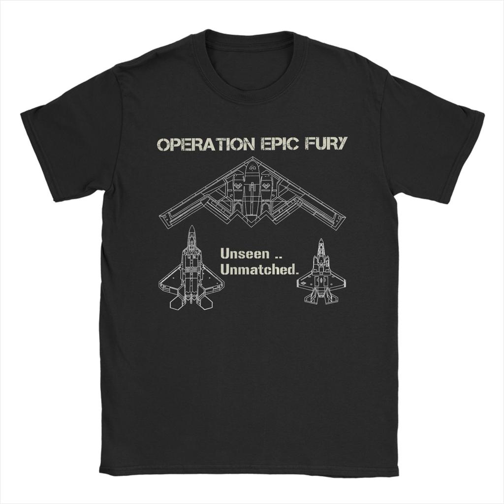 Unisex TShirt Operation Epic Fury Funny Pure Cotton Tee Shirt Short Sleeve T Shirt Crew Neck Clothes Birthday Gift
