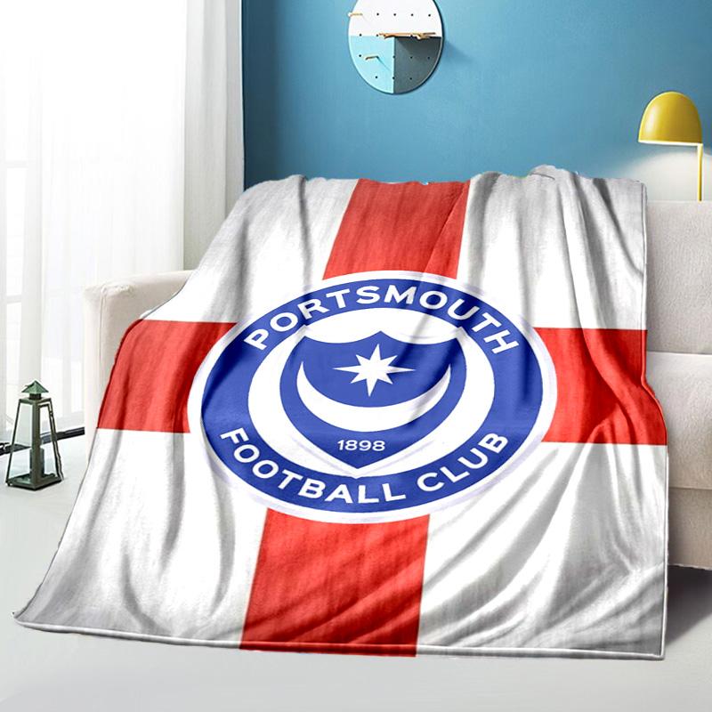 Ports Fc Crest Printed Throws Blanket Soft Flannel Blankets for Couch Bed Gifts for Men Women Picnic Blanket Christmas Gifts