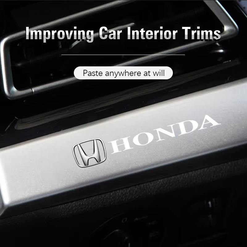 WDM2 PU Car Emblem Stickers Auto Interior Decoration Decal For Honda Civic Accord Crosstour Spirior Odyssey Avancier UR-V Sienna