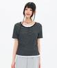 CHASECULT Women'S Striped Layered Short Sleeve T-Shirt-Fbrg5874D03