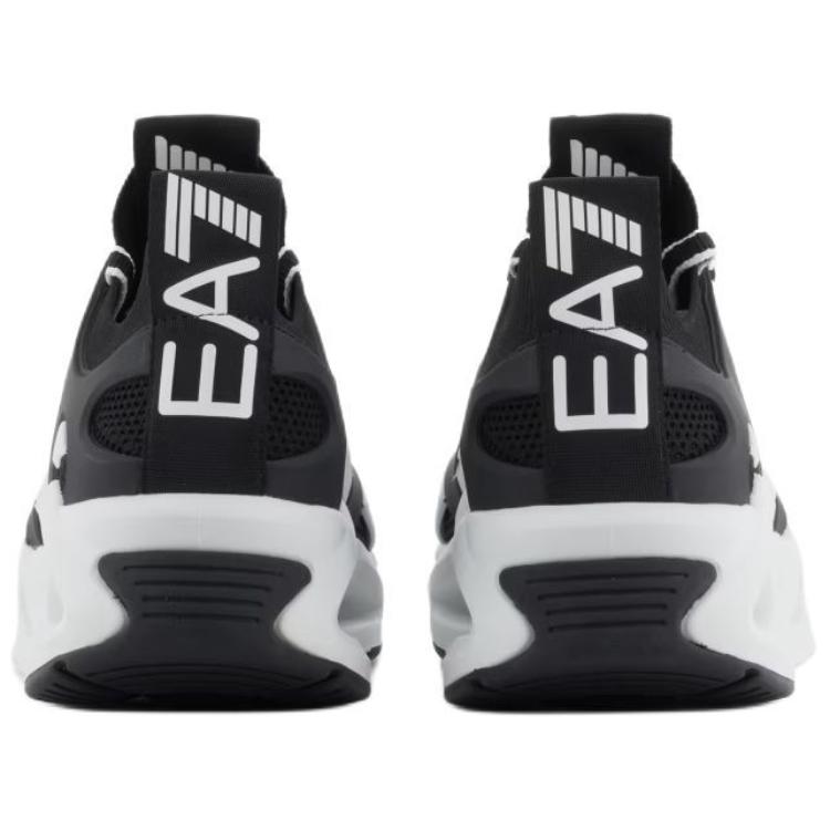 Emporio Armani EA7 Infinity Cage Round Toe Lace-Up Low-Top Lifestyle Sneakers Unisex Sneakers Black X8X174XK377K485