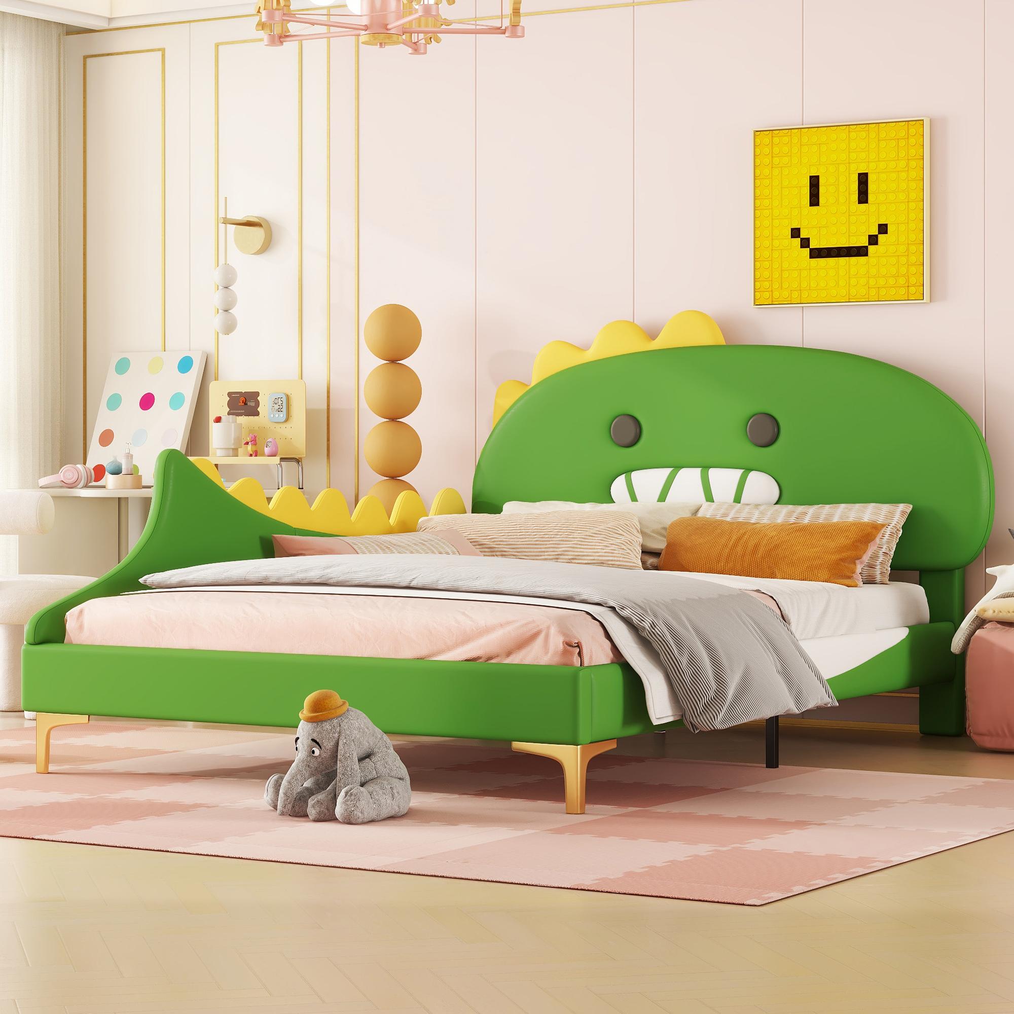 140*200cm bērnu gulta, multfilmu dinozaura forma