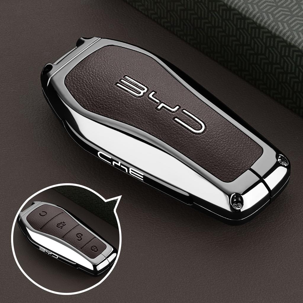Car Key Case For Byd Atto 3 Accessories Keychain Remote Protection Cover Bag Shell Housing Ring Holder Fob