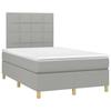 Vidaxl Kontinentalbett Mit Matratze, Hellgrau, 120x190cm, Stoff