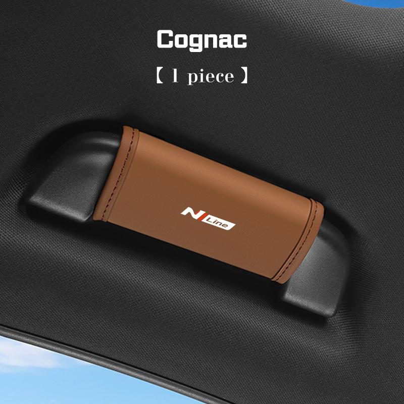 For Hyundai N Line I40 I30 I20 I10 Sonata Elantra FE Accent Tucson Kona Car Roof Armrest Covers PU Leather Glove Protective Mat