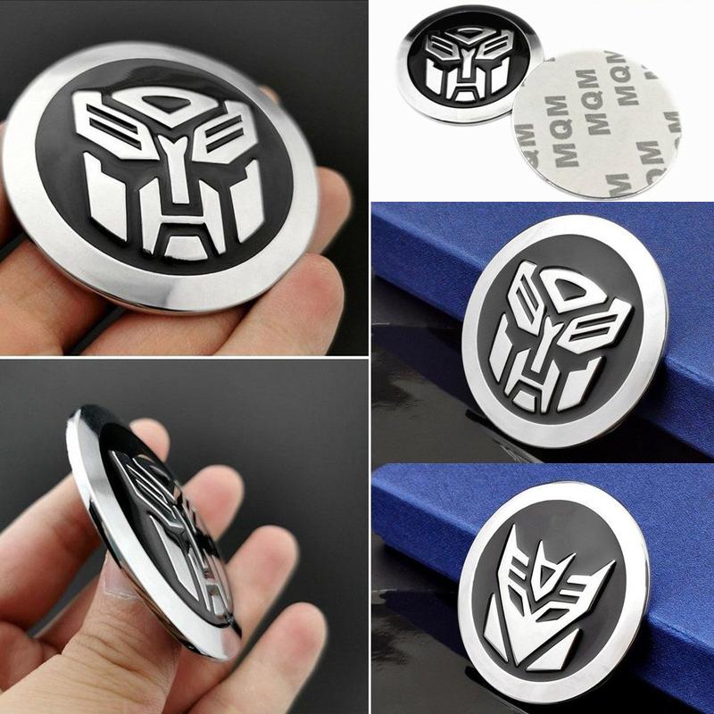 Aluminum Alloy Stickers Transformation Toys Emblem Autobots Badge Decepticons Logo Decal Phone Decoration Mobile Accessories 3D Kid Friendly