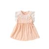Girls dress summer dress new children casual plaid skirt foreign style princess dress