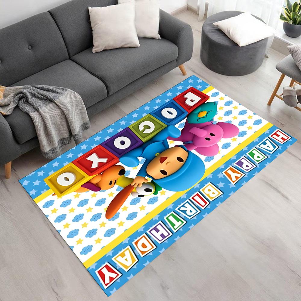 Pocoyo Floor Mat Suitable for Living Rooms Study room Outdoor Hallway Antislip Carpet Decorate Offices Gift for Festivals
