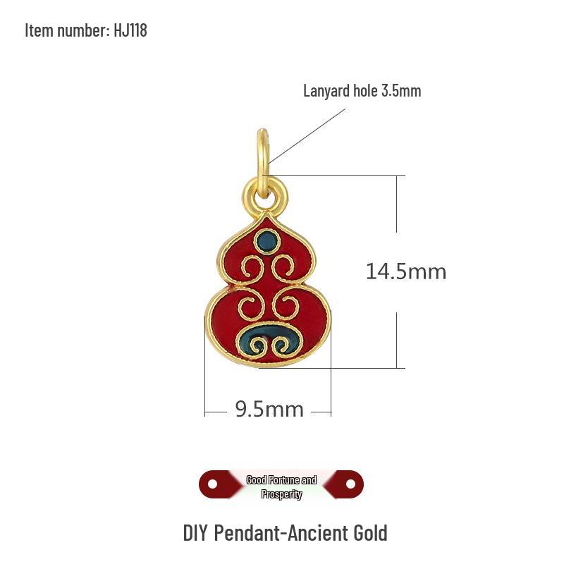 Ancient Gold Sand Cloisonné Beads for DIY Jewelry: Small Drop Pendant Necklace & Bracelet Accessories