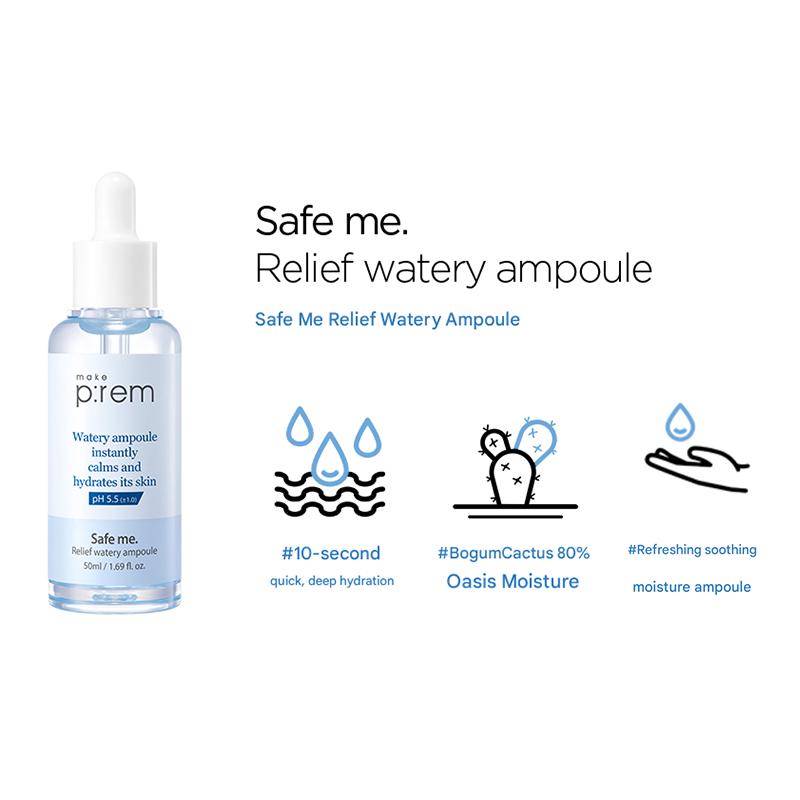 Make P:REM Safe me. Relief Watery Ampoule 50ml (3 Options)