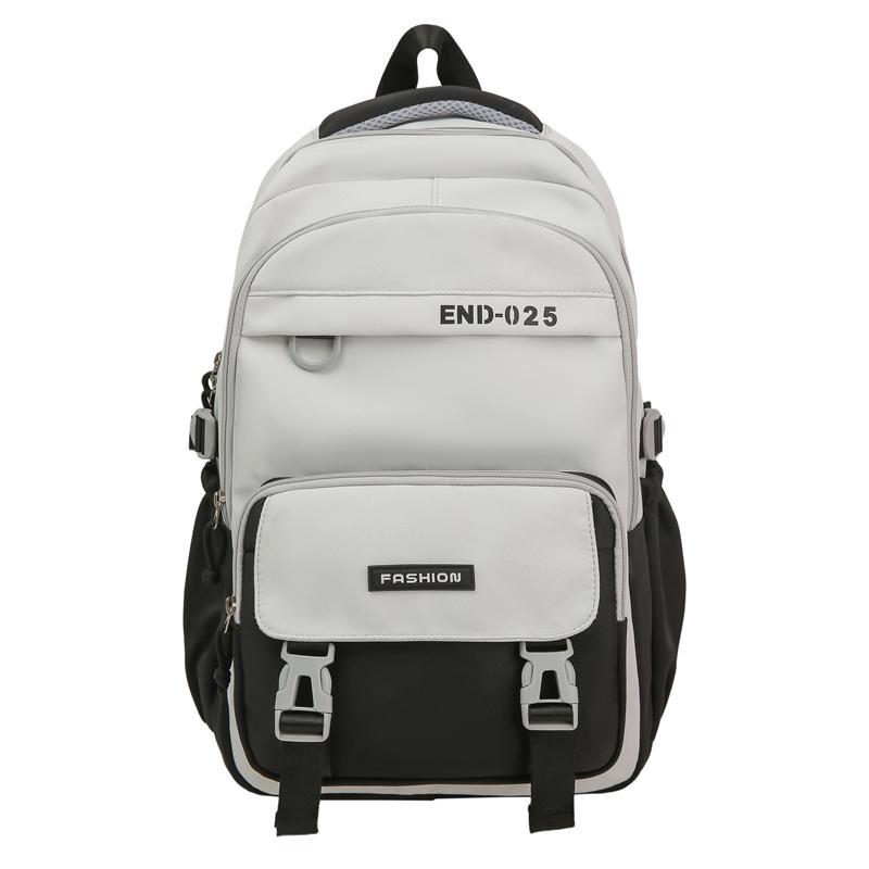 

Студенческий школьный рюкзак контрастного цвета большой вместимости, мужской рюкзак в стиле колледжа, женский рюкзак чёрный