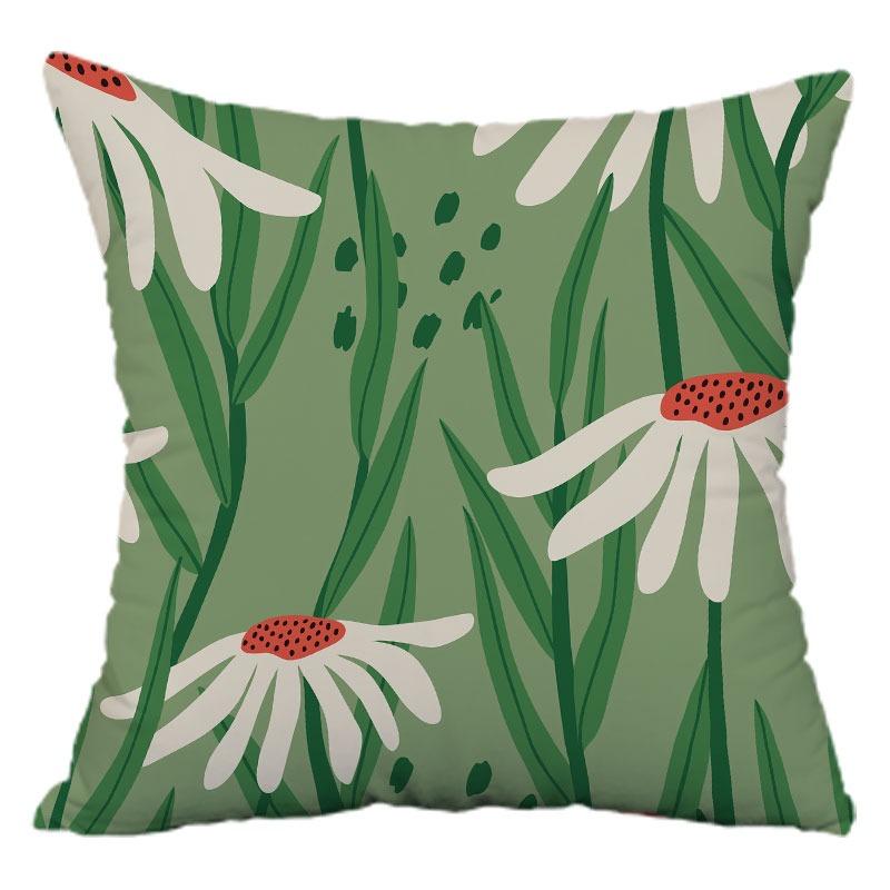 Simple Flower Pattern Pillowcase Dormitory Decoration Office Living Room Sofa Home Pillowcase