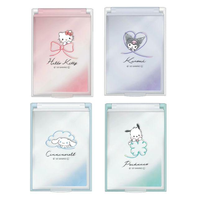 CRUX - Складное зеркало с персонажами Sanrio, серия Simply Line Kuromi - H83×W57×D6mm