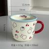 Miffy Rabbit New Handle Ceramic Cup Kawaii Rabbit Print Mark Milk Coffee Cup Fashionable Instagram Style Home Cute Cup