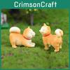 Resin Akita Dog Miniature For Succulent Planter Decoration Adorable Pet Decor