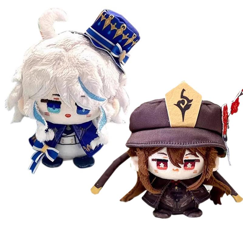 12cm Hutao Pendant Plush Dolls Keychain Soft Genshin Impact Keychain Bag Dolls Neuvillette Plush Toys Kids XMAS Birthday Gift