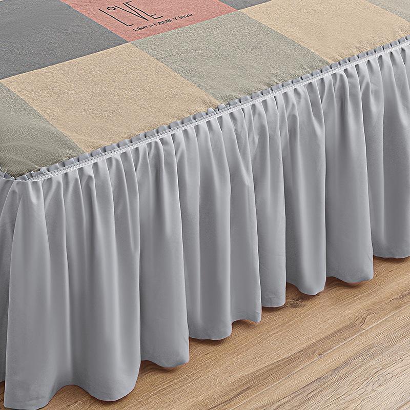 Bedroom Household Single-piece Sanding Bed Skirt Solid Color Skin-friendly Bedspread Bed Cover Bedroom Student Dormitory Sheets