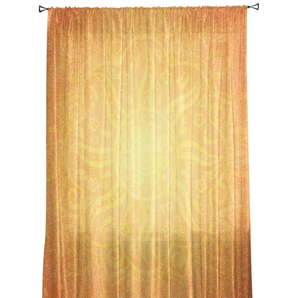 Orange Indian Style Curtain Window Tulle For Living Room Bedroom The Kitchen Window Treatment Decorations Curtains