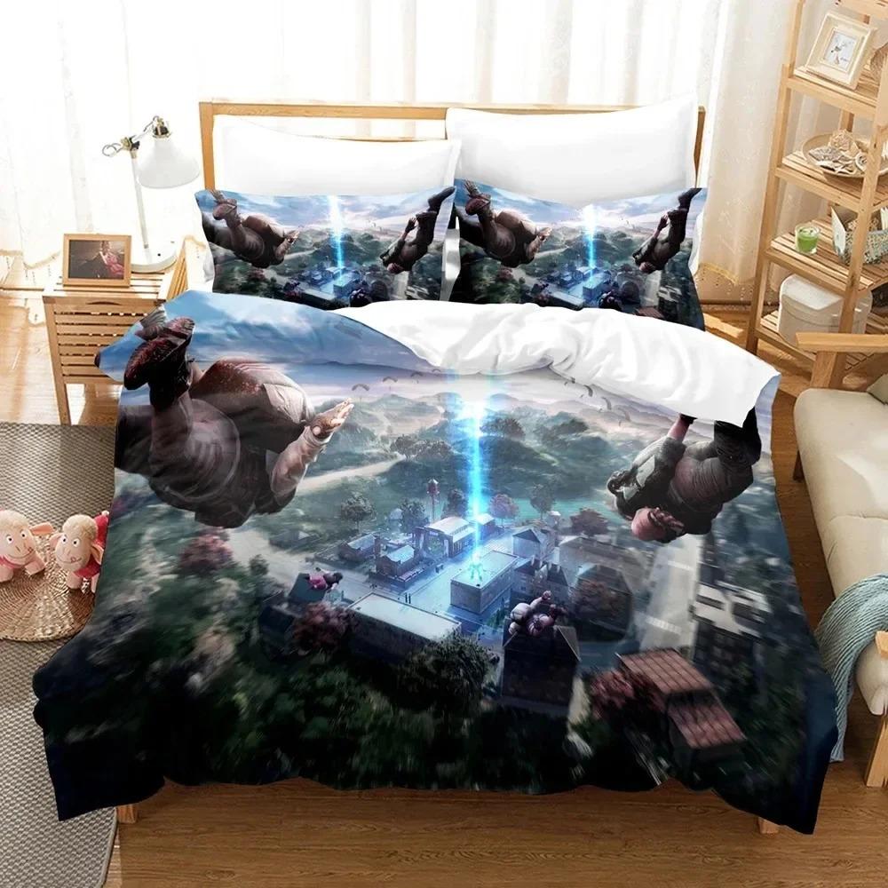 3D Print Game Battlegrounds PUBG Bedding Set Boys Girls Twin Queen Size Duvet Cover Pillowcase Bed Kids Adult Home Textileextile