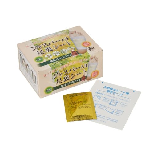 Jasper-infused Foot Sheets, 30 Sheets Per Pack, Set of 2, Ibuki Tree Sap Sheets