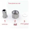 316L Thickened Stainless Steel Swivel Fitting: NPT1/2-14 Female Thread Butt Weld Pressure Gauge Head