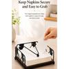 Eisen-Serviettenhalter Massivholzsockel Papierspender Taschentuchspender Taschentuchhalter Hotel Café