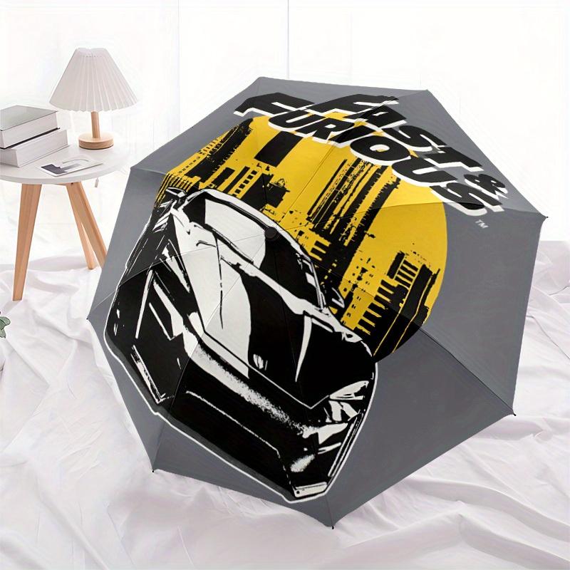 Fast Furious Car Automatic Open/close Umbrella, Heavy-Duty Iron Frame, Folding Portable Design, Travel, Everyday Use 201