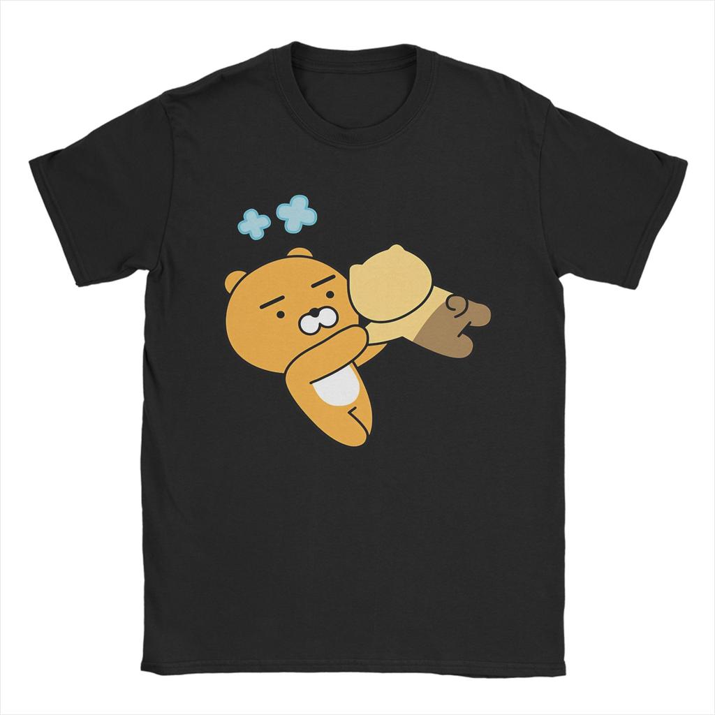 Casual Kakao Friends Ryan TShirt Unisex Round Neck Cotton T Shirt  Short Sleeve Tees Plus Size Tops