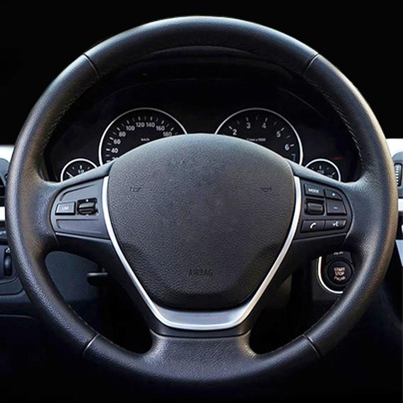For BMW 1 3 Series F20 F30 F34 3GT 320i 328i 118 Middle Badge Trim Chome Steering Wheel Sticker Cover Trim