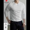 Men's 100% Cotton Crew Neck Long Sleeve T-Shirt
