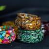 Resin Filled Natural Crystal Wealth Bowl With Handcrafted Decor For Home Gift Giving