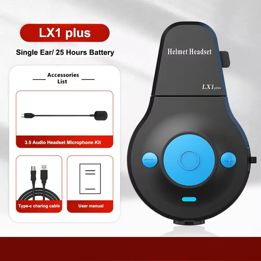 

Motorcycle Half Helmet Special Bluetooth Headset 25-Hour Battery Life Waterproof Single-Ear Double-Ear Takeaway Bt Headset