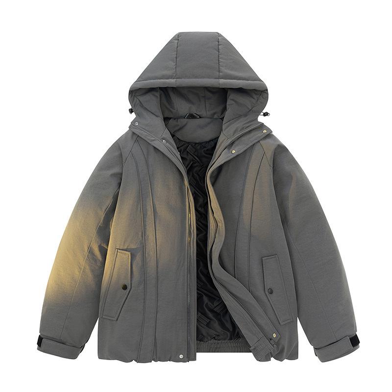 Winter Hooded Jacket, Cotton Jacket, Loose and Versatile Workwear, Cotton Jacket