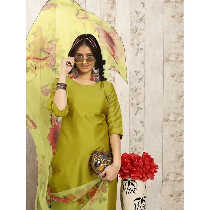 Bollywood Schönes Kurti Hosen Dupatta Set Damen Designer Ethnisch Kurta Set Kleid