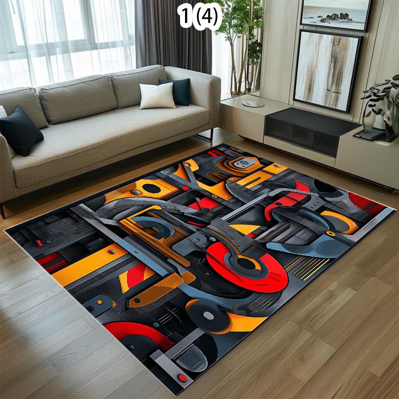 1pc Kitchen Floor Mat, Kitchen Pattern Printed Floor Mat Easy And Classic Style Suitable for Kitchen, Living Room, Porch, Bal