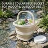 New Foldable Water Bucket Essential For Fishing Camping Travel Collapsible Pail With Handle For Easy Storage Outdoor Use