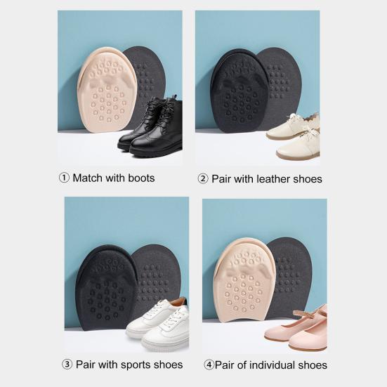 1 Pair Women's Metatarsal Pads Non-Slip Arch Support Insoles High Heel Foot Pads for Pain Relief Sweat-wicking Shoe Inserts