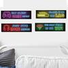 Neon Effect Game Poster Cool Gamepad Vedio Headphone Vinyl Wall Stickers For Home Living Room Kids Bedroom Gamer Zone Decoration