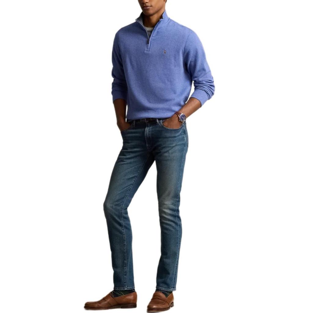 Polo Ralph Lauren FW24 Logo Embroidered Print Solid Color Mock Neck Pullover Long Sleeve Sweatshirt Men sweatshirt MNPOKNI16823955-400