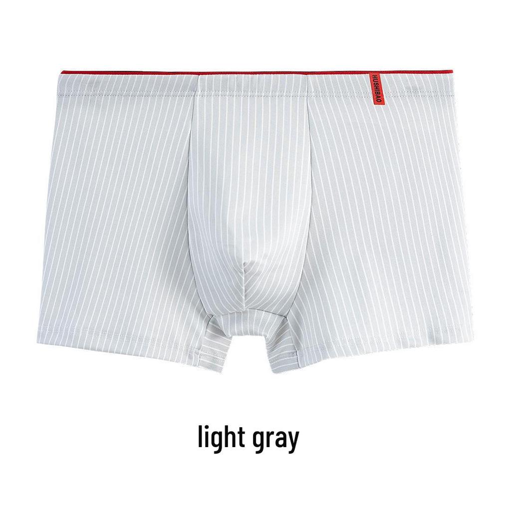 Men's Large Striped Boxer Briefs - Comfortable, Skin-Friendly, Breathable