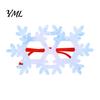 Christmas Party Costume Decorations Glasses Photo Booth Props, Felt Reindeer Santa Snowman Eyeglasses for Holiday Funny Elk Snowflakes Spectacles